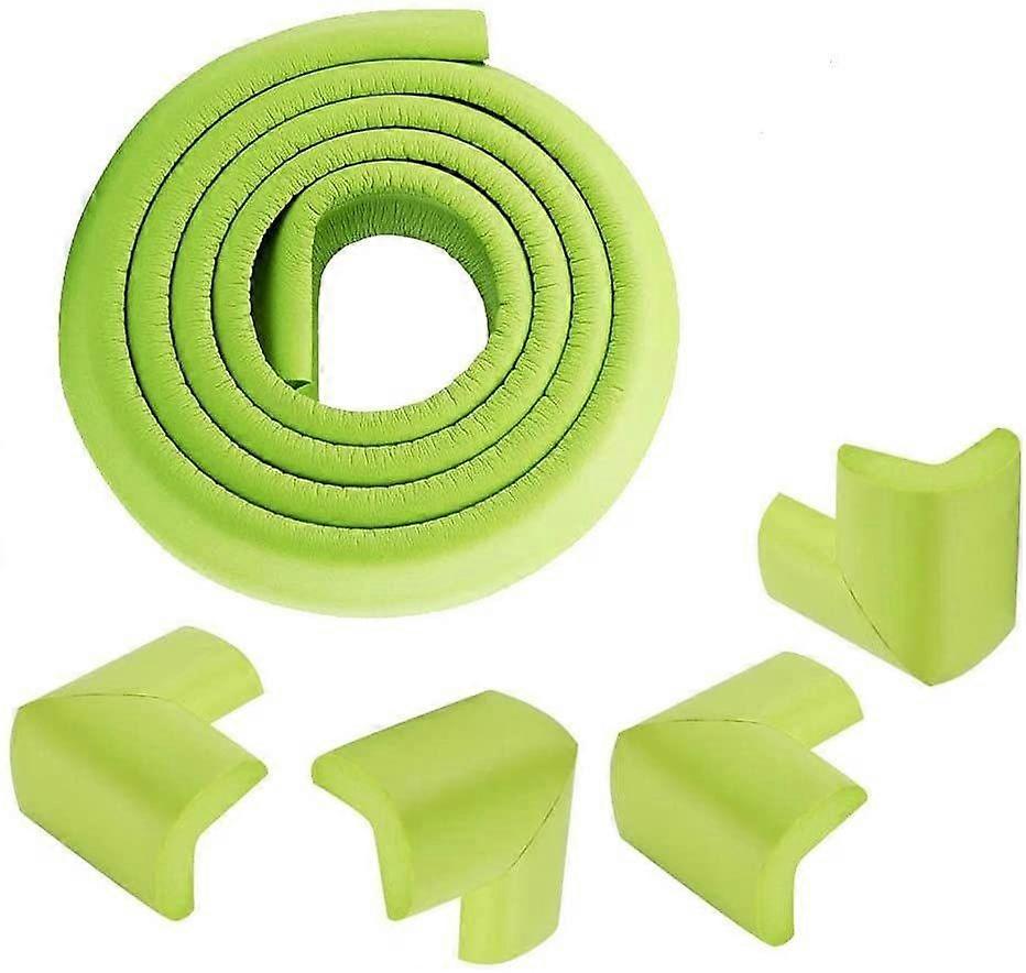 1 Piece 2m Long Protective Strip for Children's Table Corner Anti Collision Table Side Green