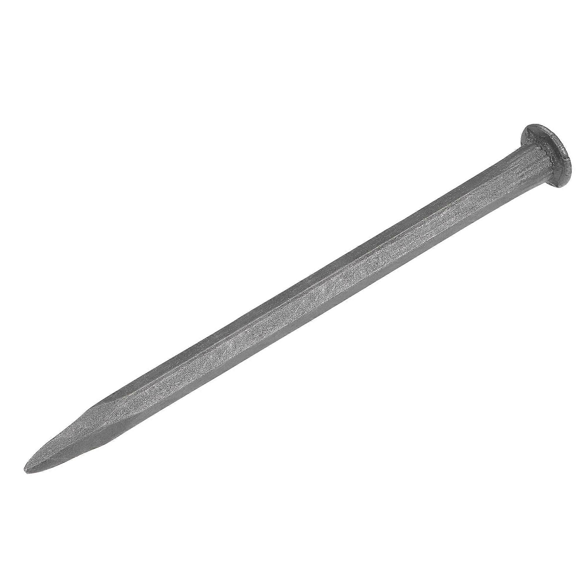 Masonry Chisel for Rock 11.8' Pointed/Spear Carving Head Sand Blasting Medium Carbon Steel for Carving Stone Breaking Concrete