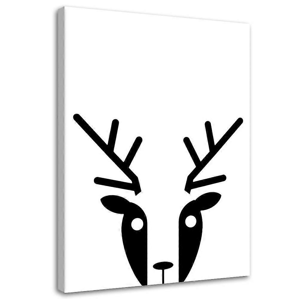Impression sur toile, Cerf contrasté - 60x90