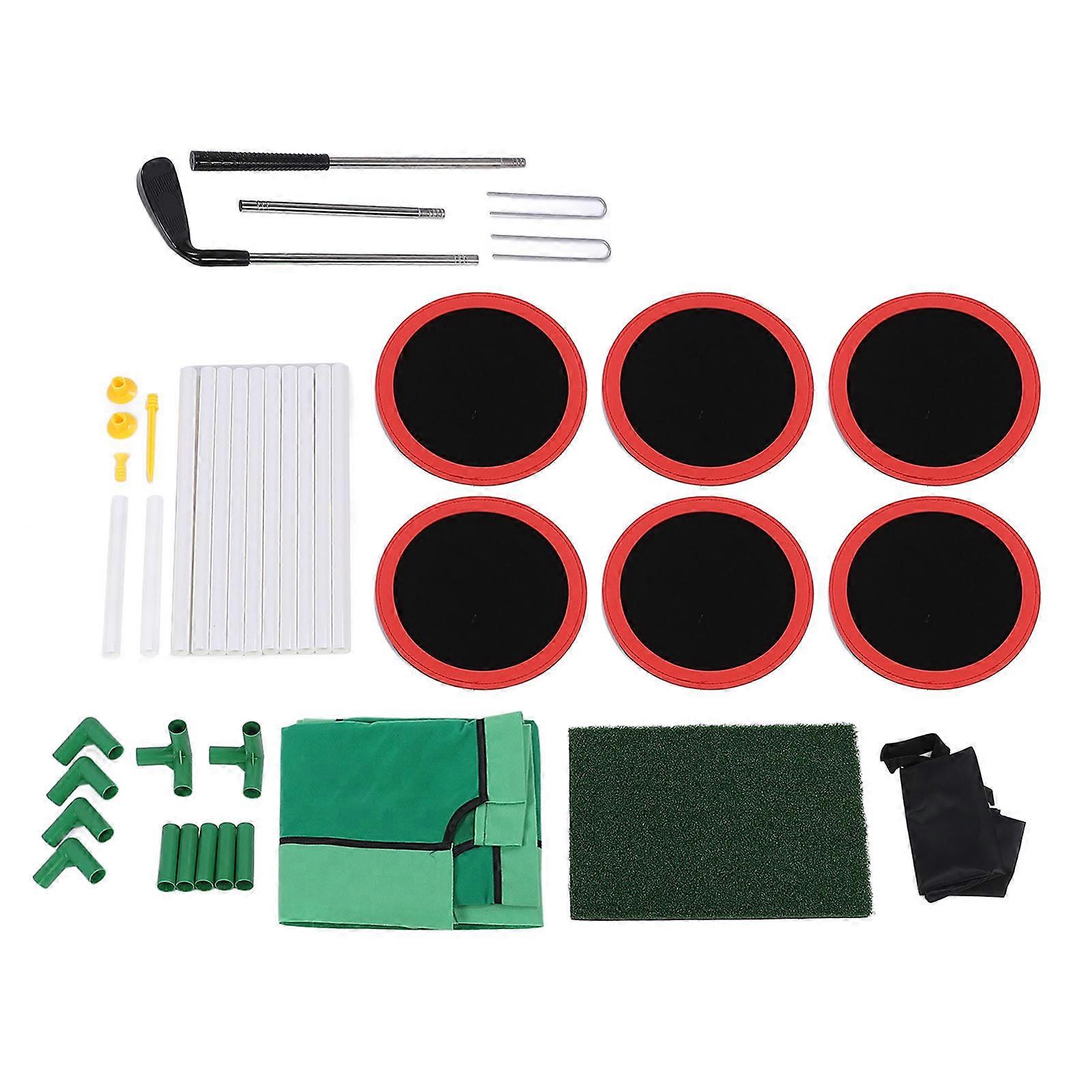 Backyard Parent Child Interactive Swinging Training Cornhole Pong Chipping Game with Carry Bag 20 Hook and Loop Balls