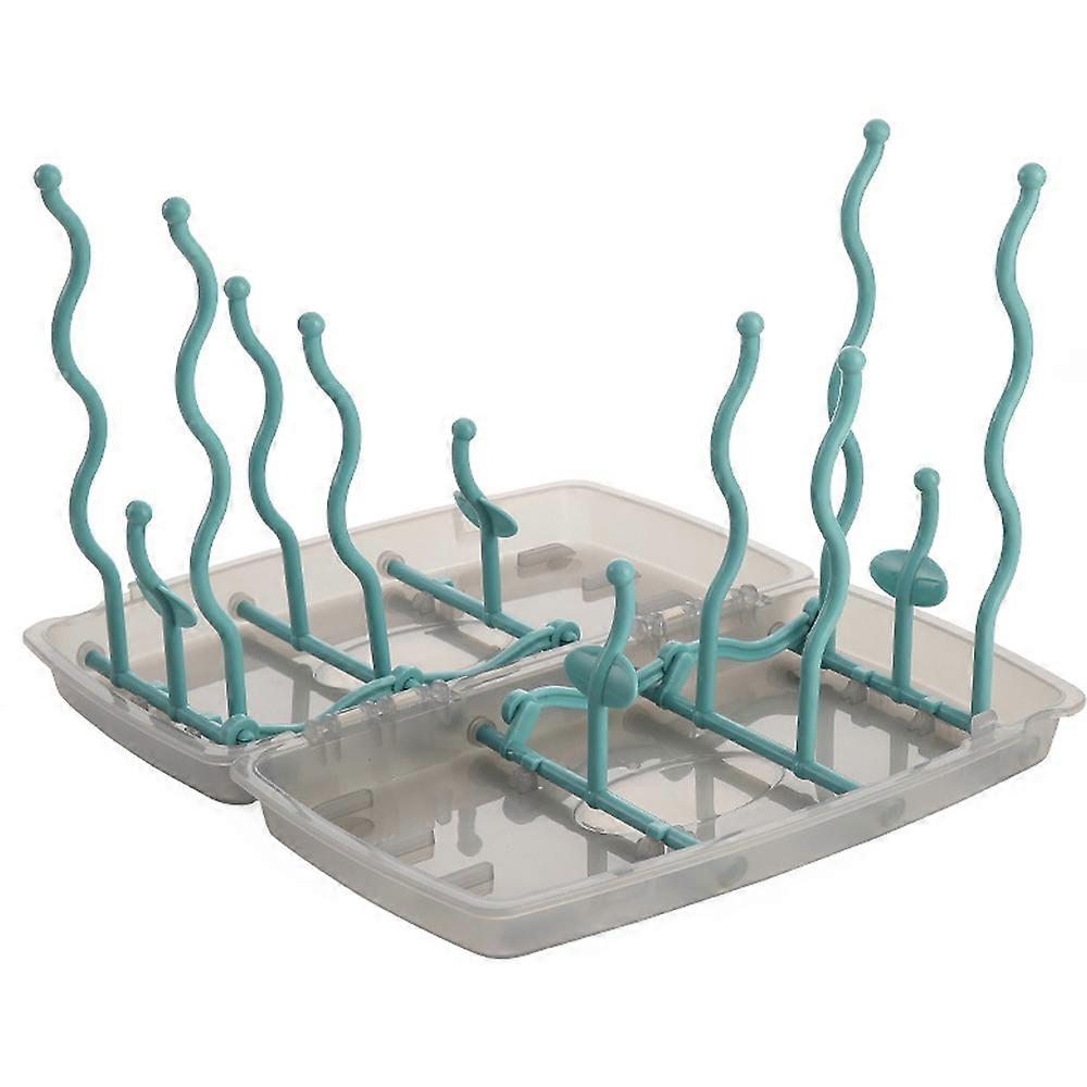 Foldable Baby Feeding Bottle Drying Rack, Portable Travel Space Saving Design