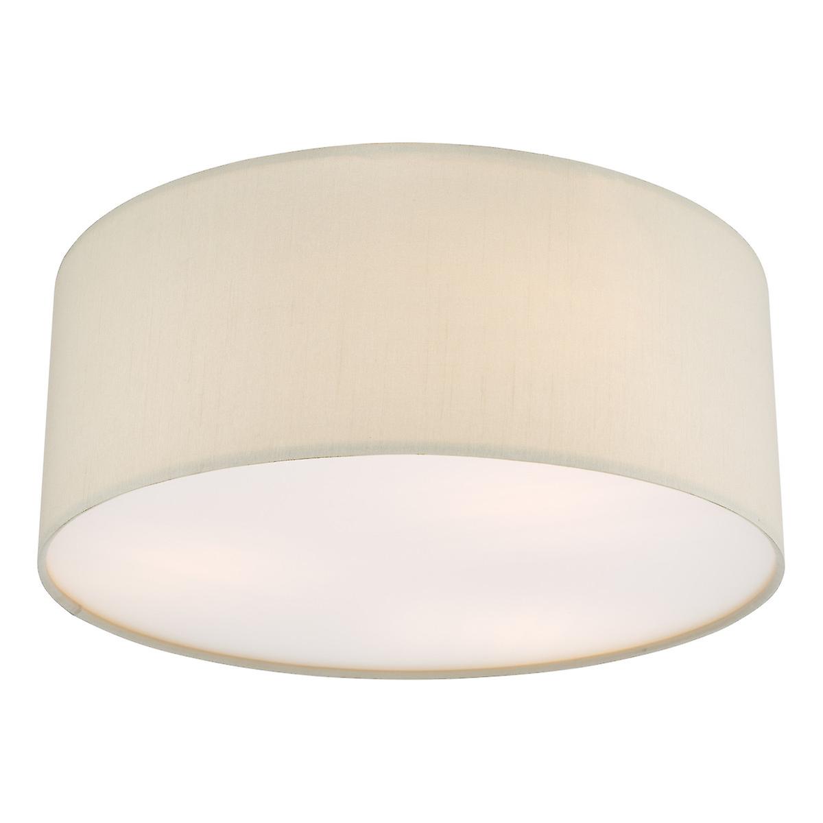 Cierro 3 Light Flush Taupe Cylindrical Diffuser 40cm