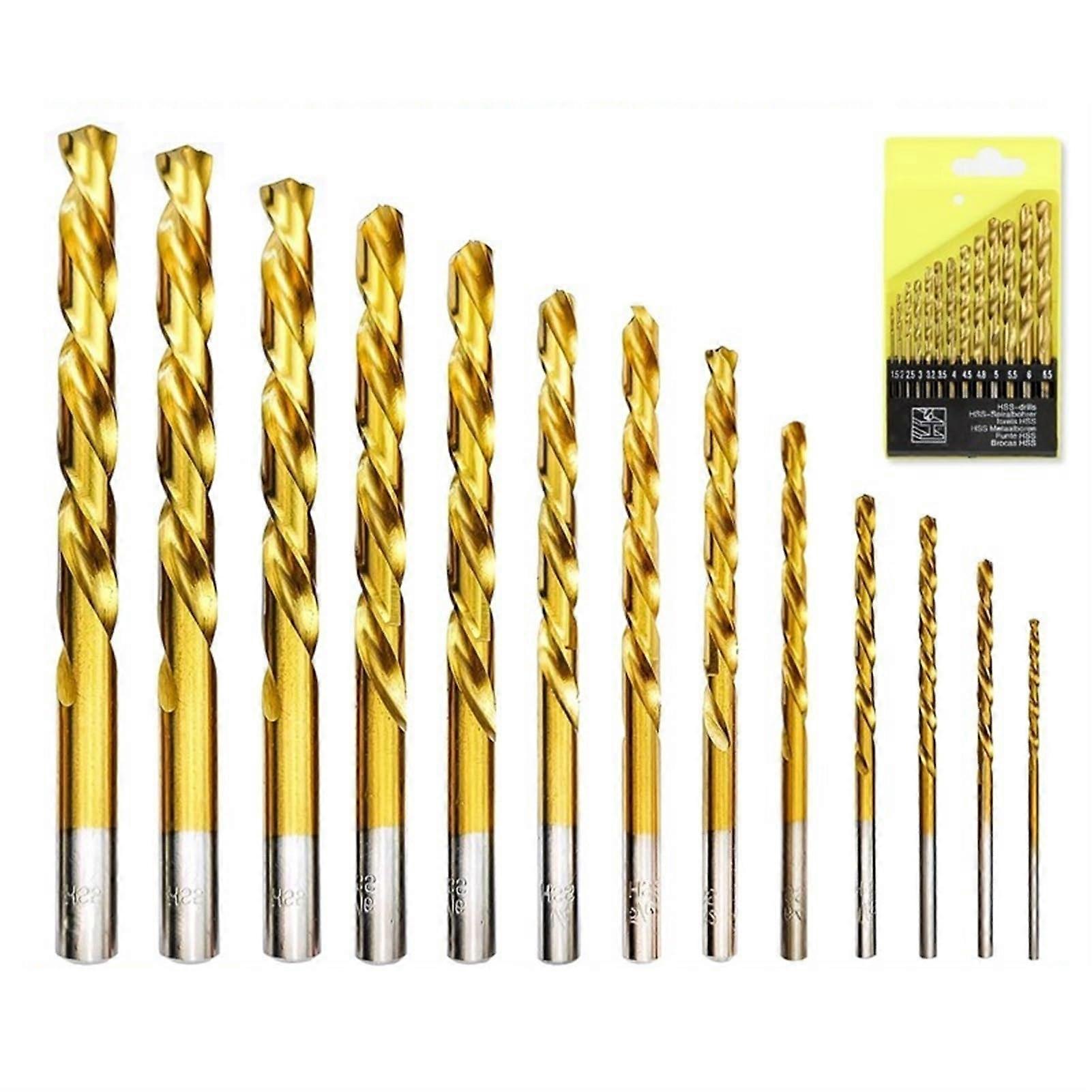 Twist Drill Drill Bit 13pcs HSS Twist Drill Bit Wood Metal Drilling Tools Hole Cutter 1.5-6.5mm