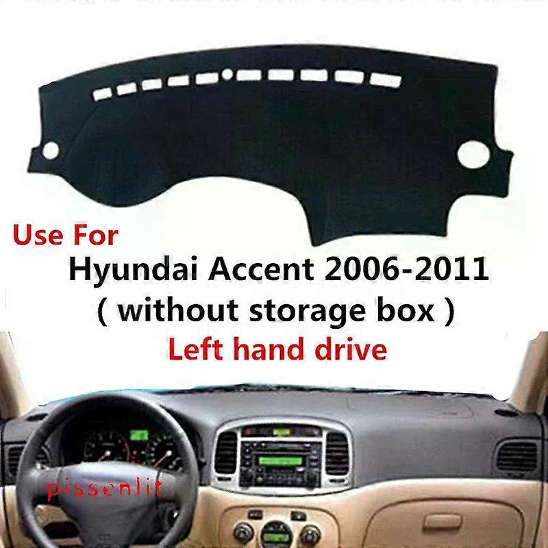 Pissenlit נגד אבק רכב לוח מחוונים כיסוי אנטי UV מחצלת אביזרים עבור יונדאי אקסנט 2006 2007 2008-2011 כרית שמאל יד כונן