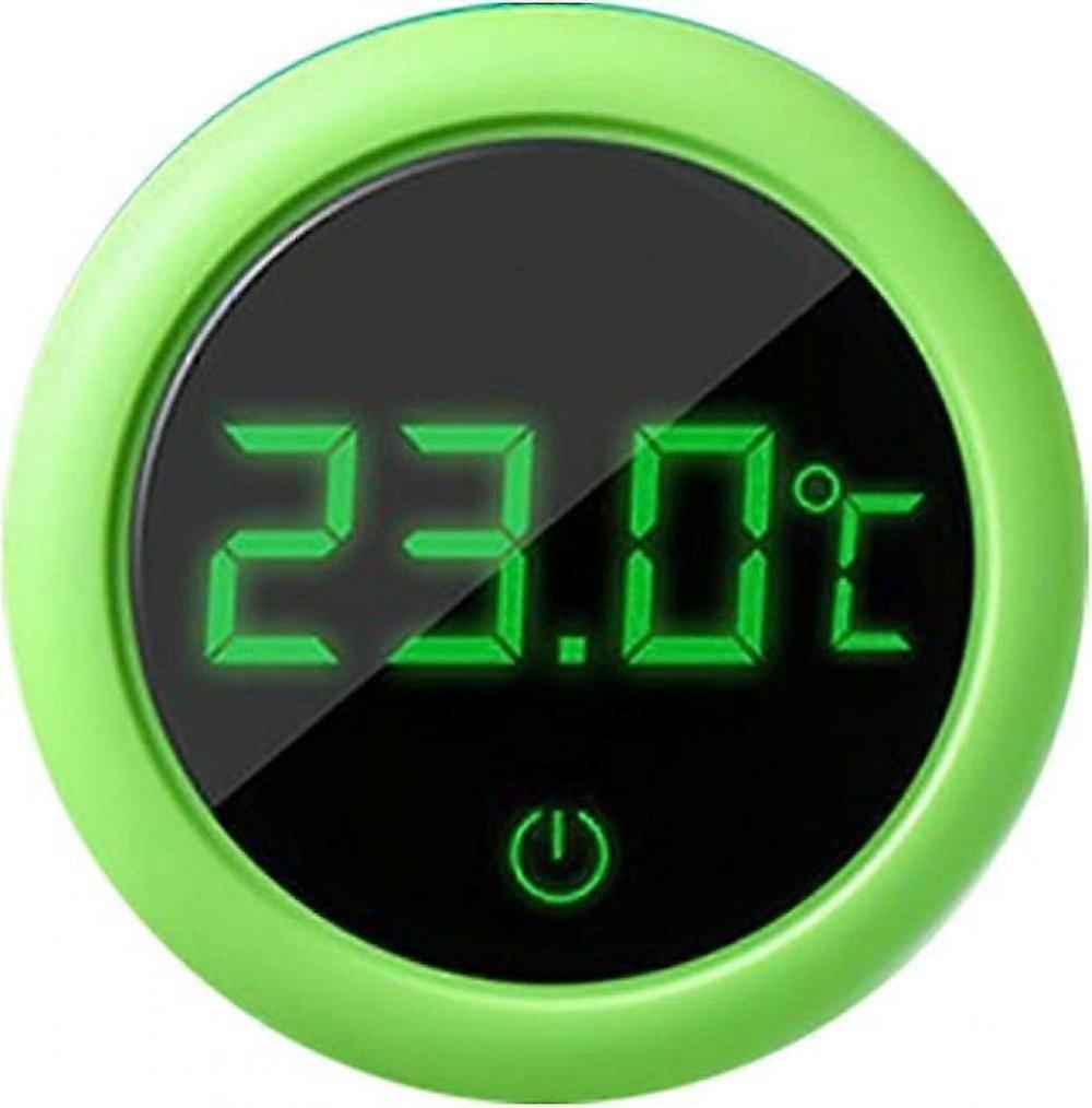 Digital Aquarium Thermometer, LED Display Thermometer Mini Fish Tank Accurate Temperature Sensor Wireless Thermometer for Aquariums(Green)