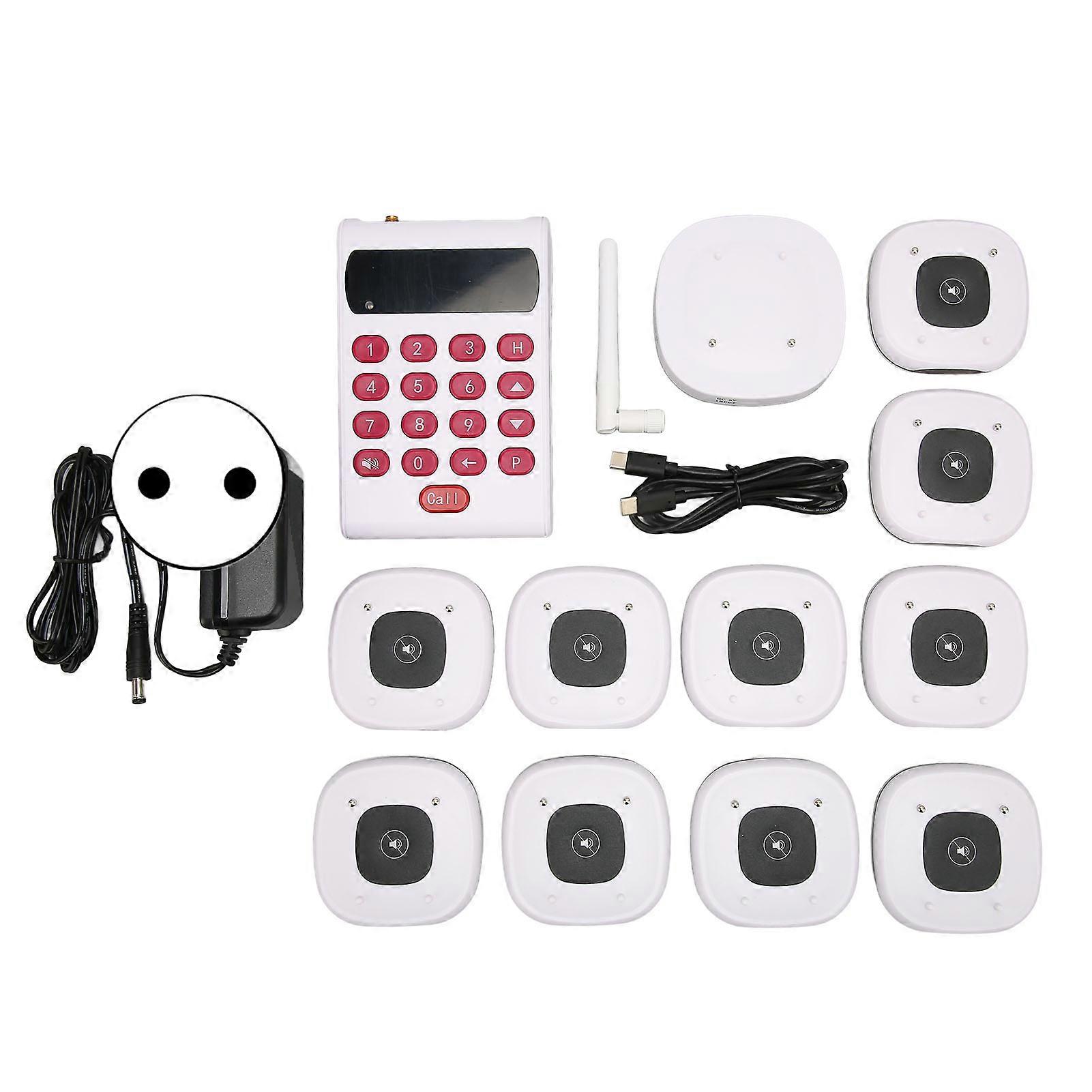 Restaurant Pager System 10 Pagers 1 Call Button Keypad Transmitter for Restaurants Clinics Churches Cafes