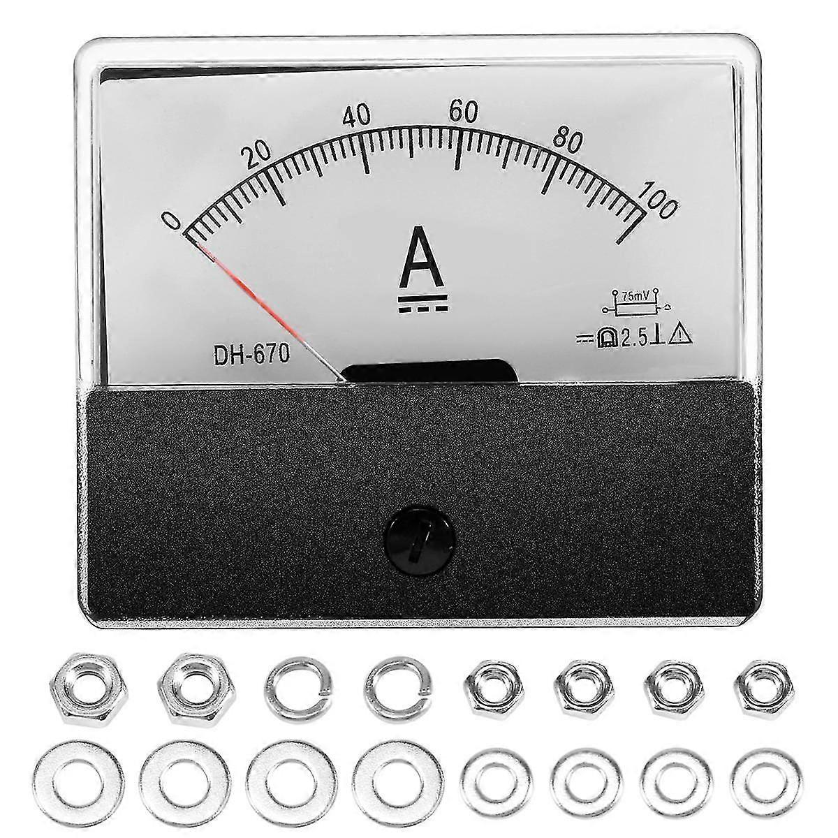 DC 100A Analoges Panel-Ampere-Stromzähler-Amperemeter-Messgerät -670
