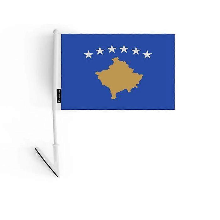 Adhesive Flag – Kosovo – 14 x 21 cm – Flexible Polyester – Easy to Stick – 1 piece
