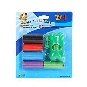 Portable Dog Poop Bag Dispenser & Poop Bags Disposable Scented Waste Bags for Puppy Walking Outdoor Camping Trash Bags  Red