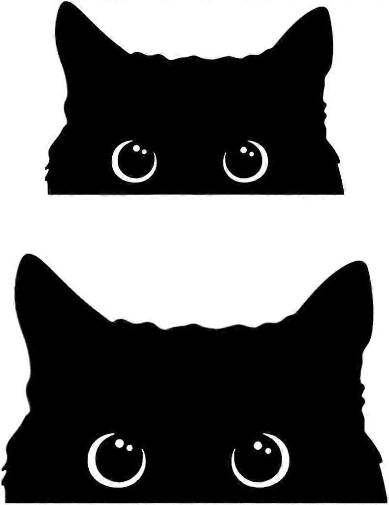 Set of 2 Cat car stickers, funny and cute designs, waterproof and resistant for outdoor use, Decorate your vehicle with these original and fun sticker