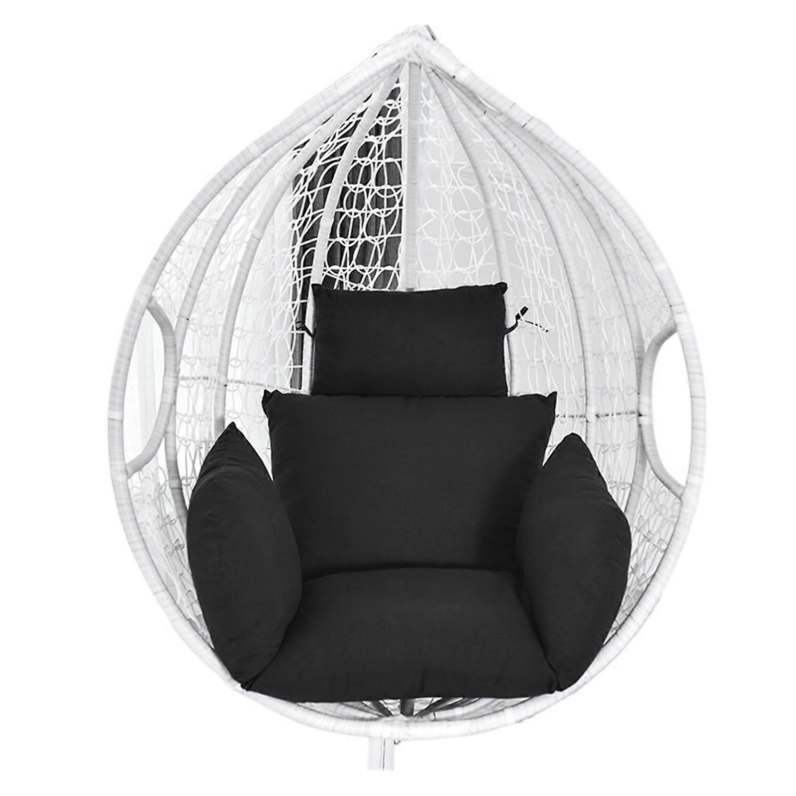 Egg Chair Cushion For Swing Chair, Removable Cushion, Thick Hammock Pillow, Black, One Size