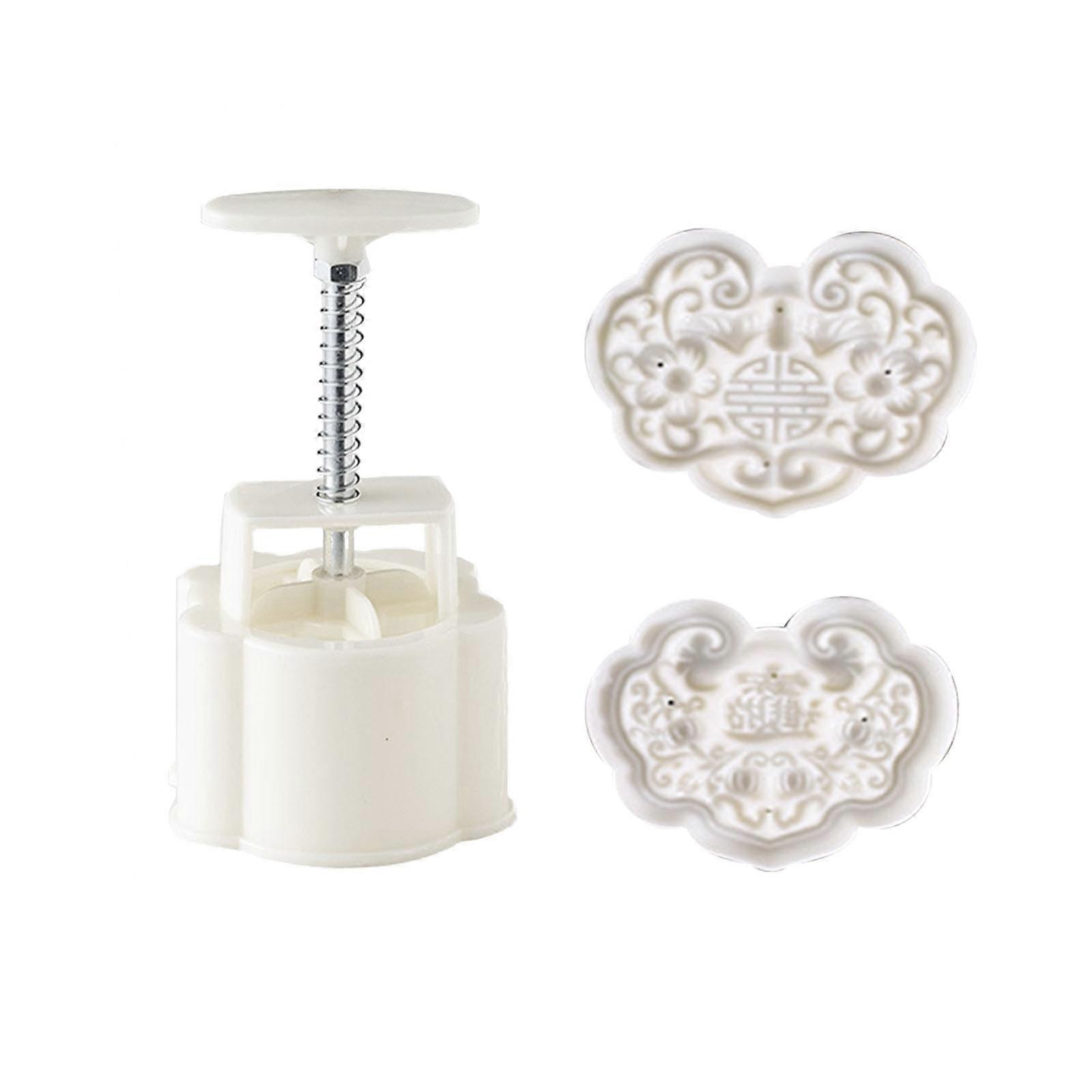 Mid-autumn Festival Hand Pressed Cutter Moon Cake Mould Set Used for Cake Cookie Dessert Cutter Cake Baking Decorations