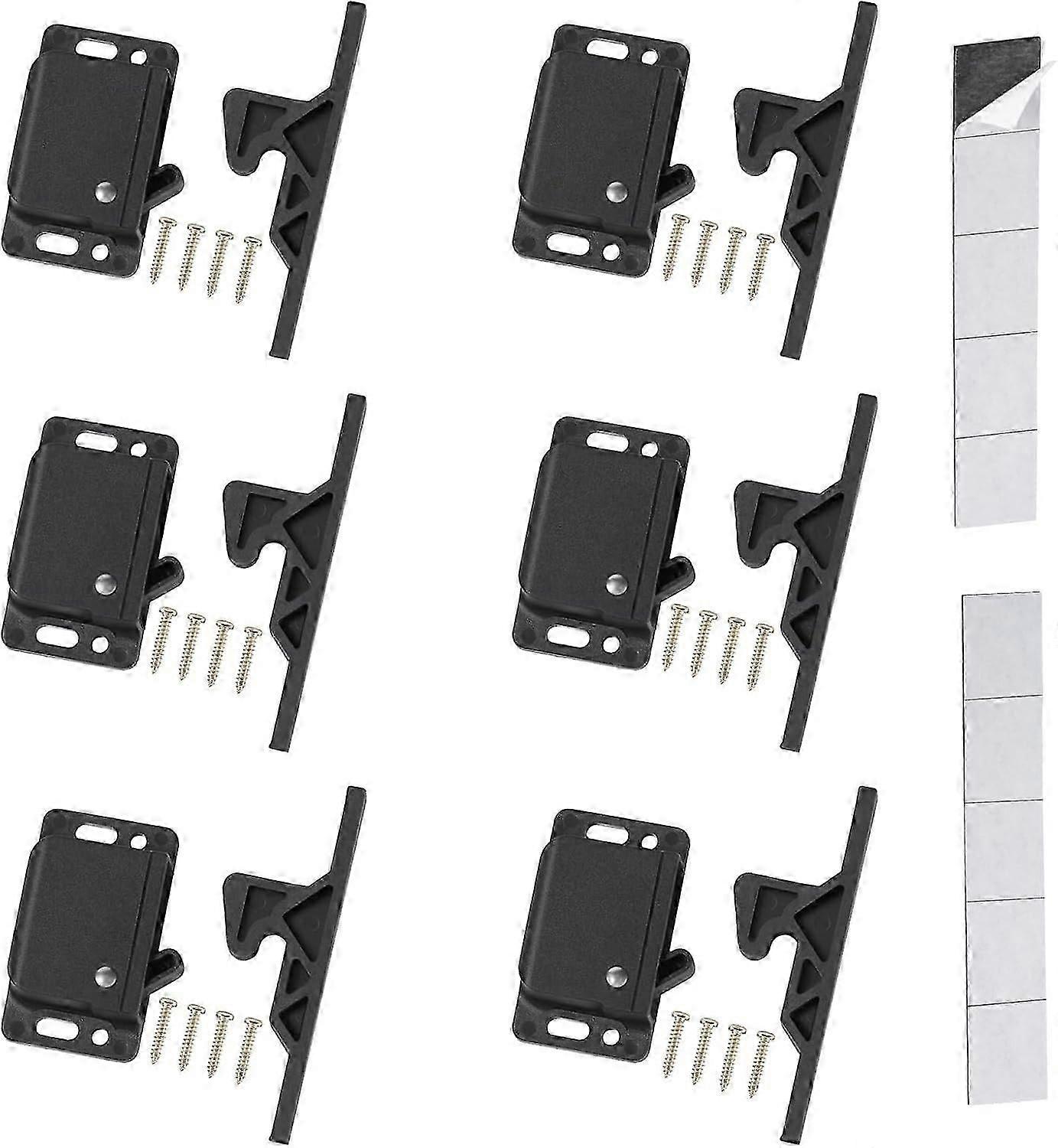 Drawer Latches and Catches, 6 Pack RV Cabinet Door Latches and Catches, 10 Pull Force Latches for Home and Cabinet Doors, Ideal for RV, Camper, Motor,