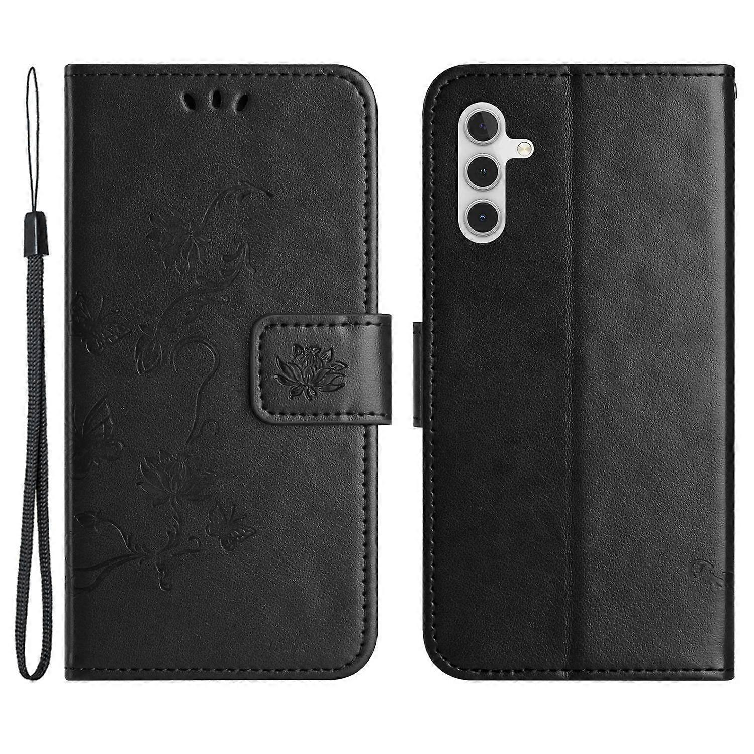 För Samsung Galaxy S25 S24 Skal Tryckt PU-läder Stoppsäkert Mobilskal