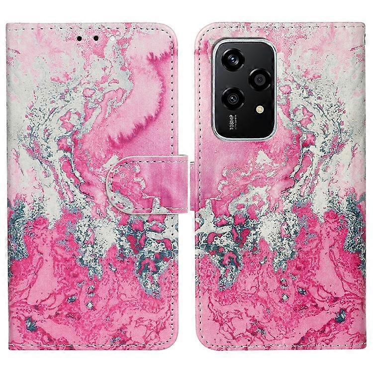 Compatible For Honor 200 Lite Case Leather Pattern Design Flip Wallet Phone Cover