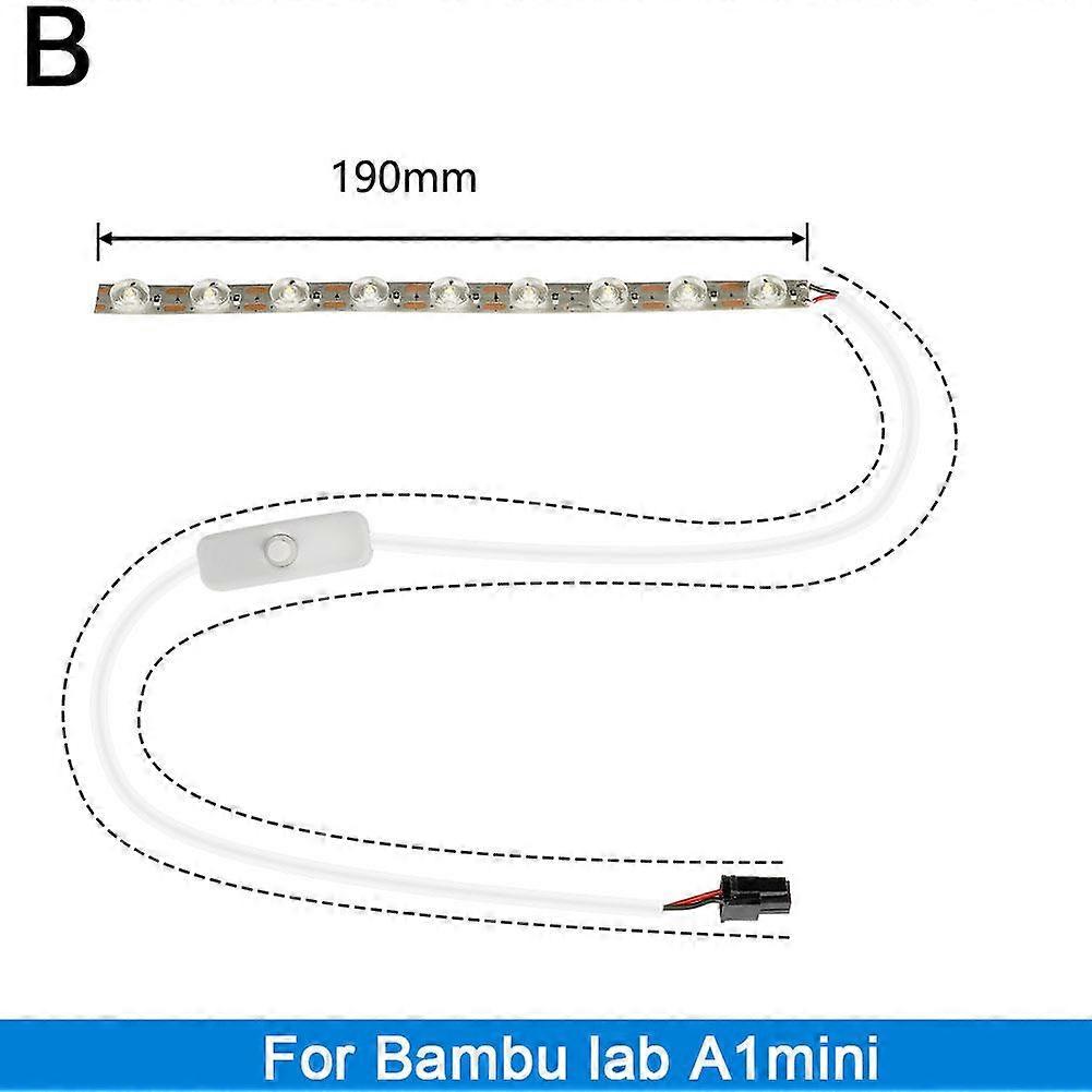 LED(A)For Bambu lab A1mini$Applicable to Bambu A1/A1 mini lighting bamboo lamp with LED lighting with cold white light 3D printer accessories
