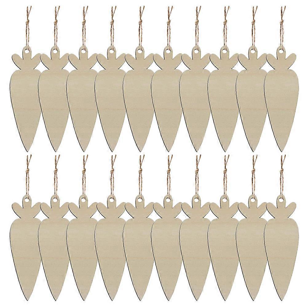 Wooden Carrot Tags for Arts, Simple Design with Lovely Appearance