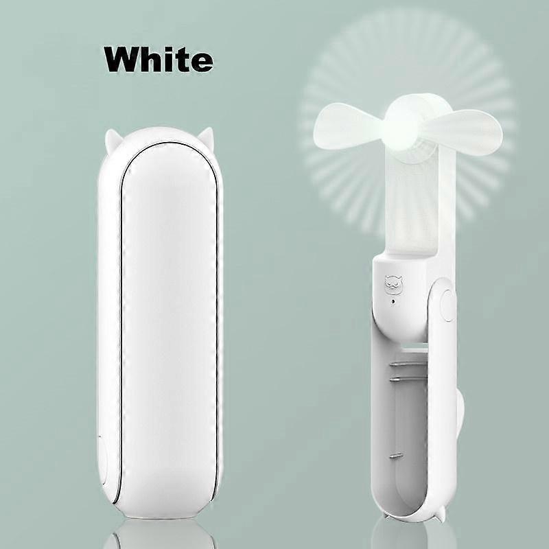 Mini Portable Fan Enduring Silent Foldable Usb Rechargeable Handheld Small Pocket Fan with Power Bank