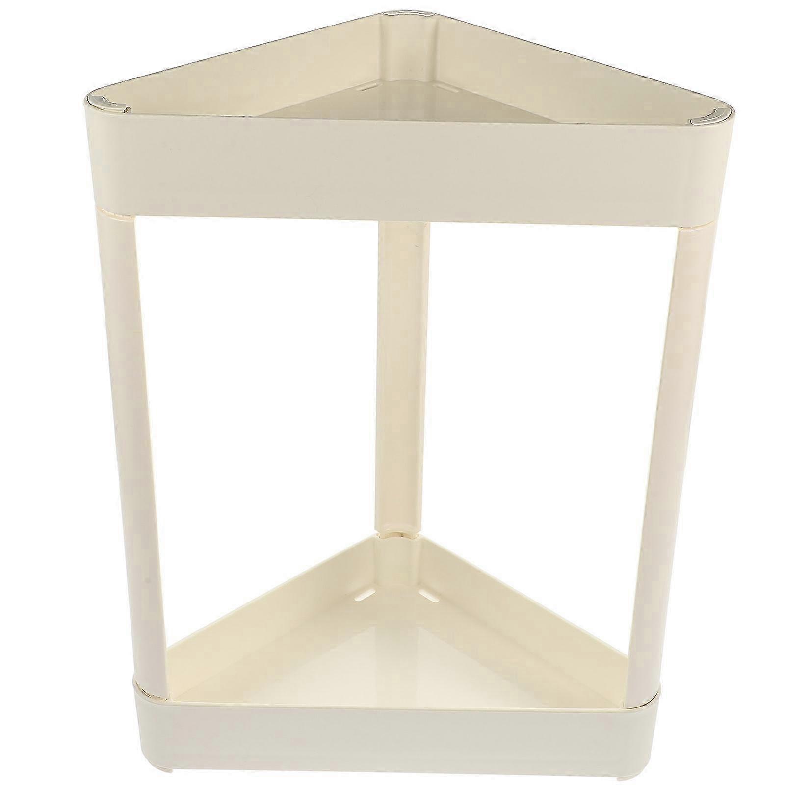 Bathroom Corner Shelf Counter Organizer Storage 35x26x19cm White