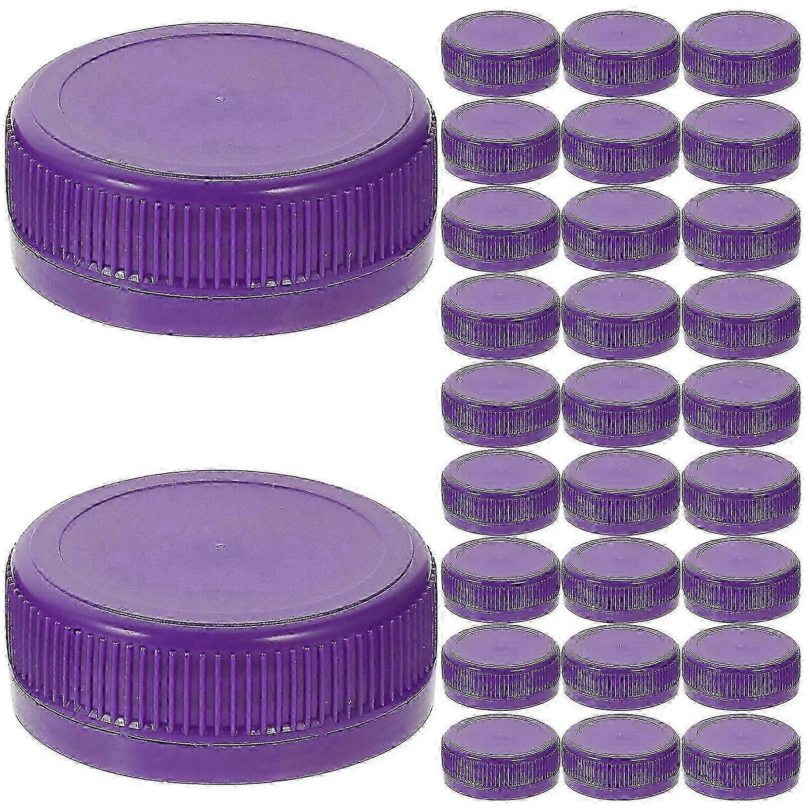 100pcs Purple Plastic Bottle Caps for DIY Crafts & Kids' Intelligence Development