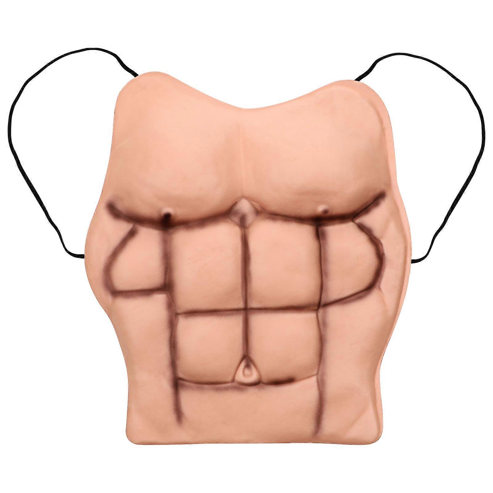Plastic Male Chest and Abs, Enhance Your Party Look, Flexible Bands