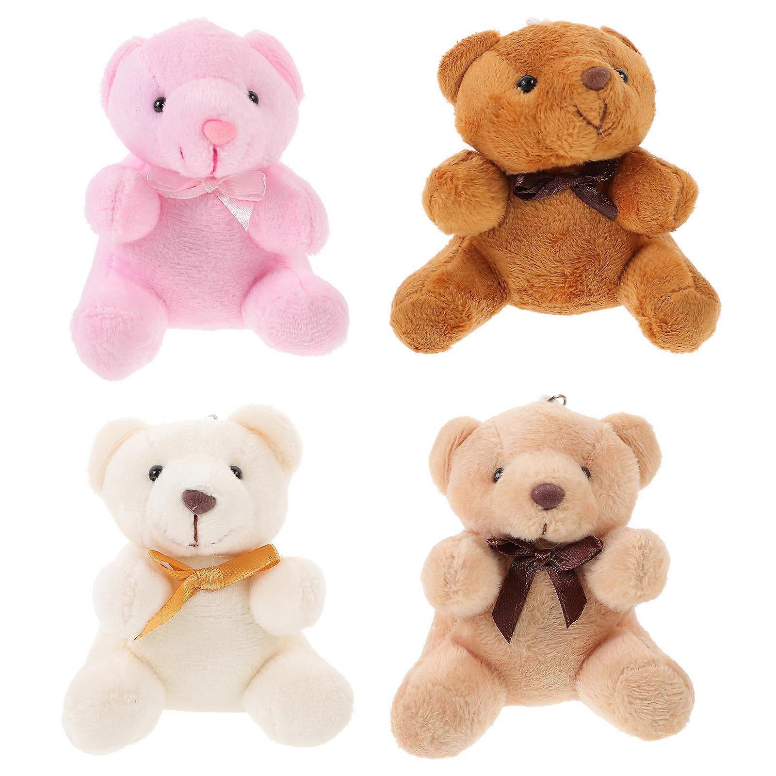 Here's a refined and engaging product description based on your input:
**4pcs Plush Bear Keychain Pendants – Soft Stuffed Animal Charms for Bags