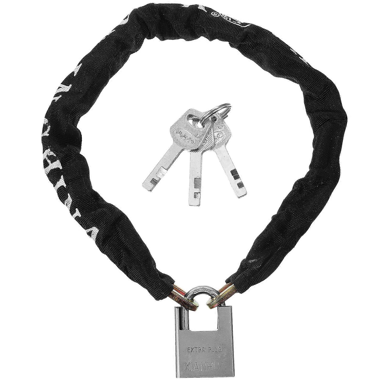 Cable Lock Chain for Bicycle Motorcycle Electric Bike Durable Theft Security Lock with Keys, Secure Bike Accessory