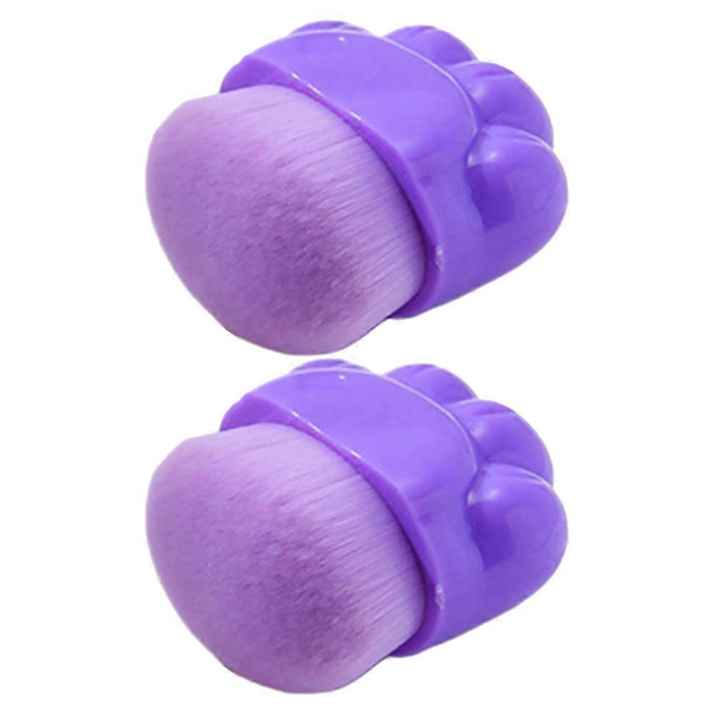 Powder Foundation Brush Cat Claw Shaped Makeup Applicator For Travel Women 2Set