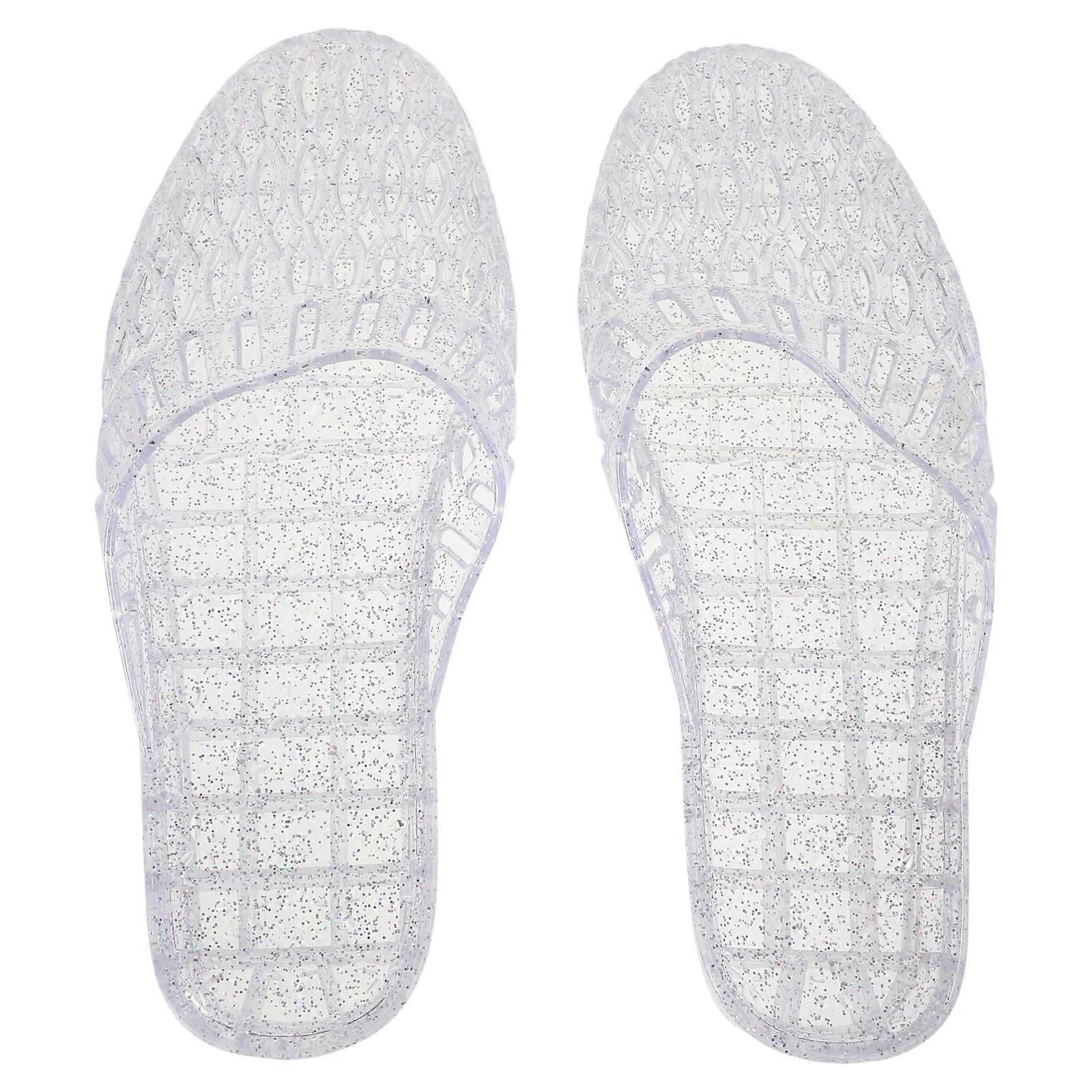 Non Slip Spa Slippers Women Slide Shoes Breathable Hollow Design Lightweight Comfort Modern Look Bathroom Use 1Pair