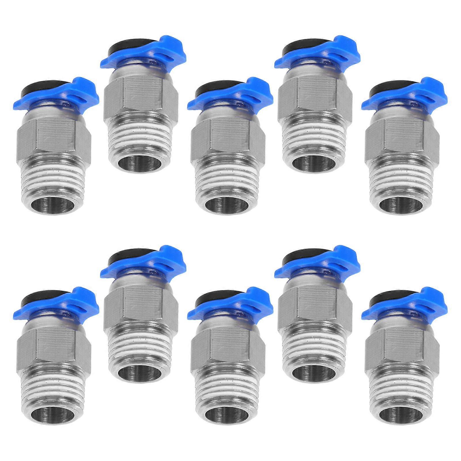 Quick Connect Diy 3d Printer Accessories Pneumatic Connector For Air Hose Connections Straight Union Fitting Compatible With M10 Thread 10Sets
