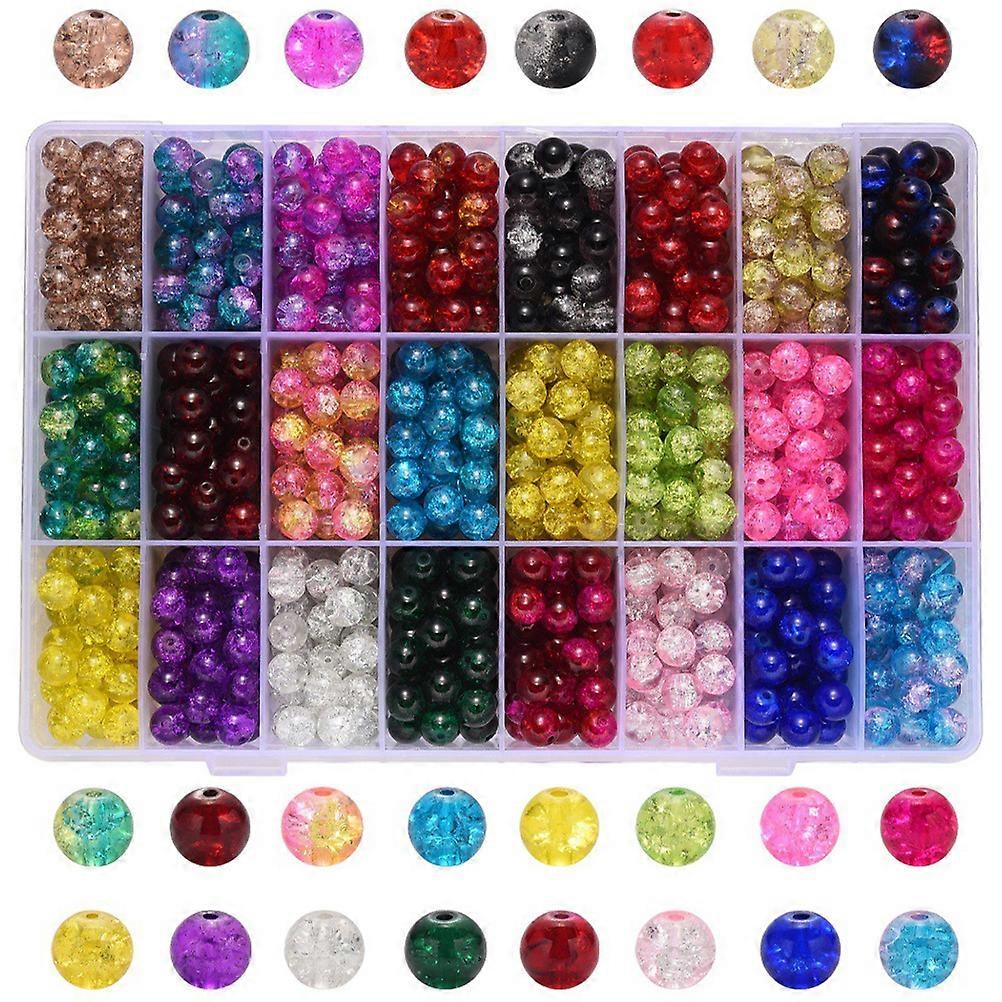Loose Glass Beads for Jewelry Making – Versatile Craft Beads for Bracelets, Earrings, and Key Pendants – Easy to Use and Store