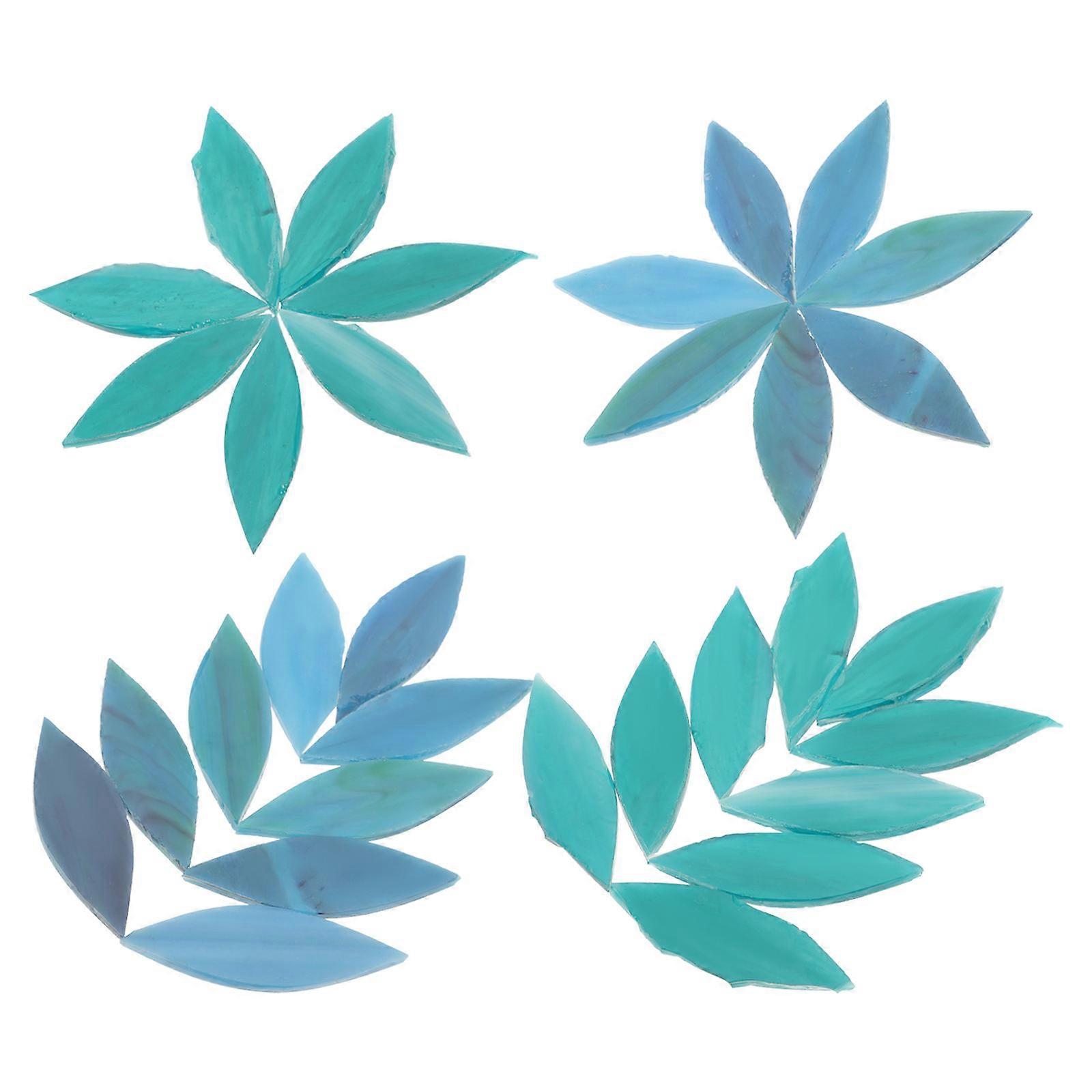 30pcs Leaf Tiles for DIY Crafts Mosaic Pieces Home Decor Smooth Finish Art Projects Creative Decorations