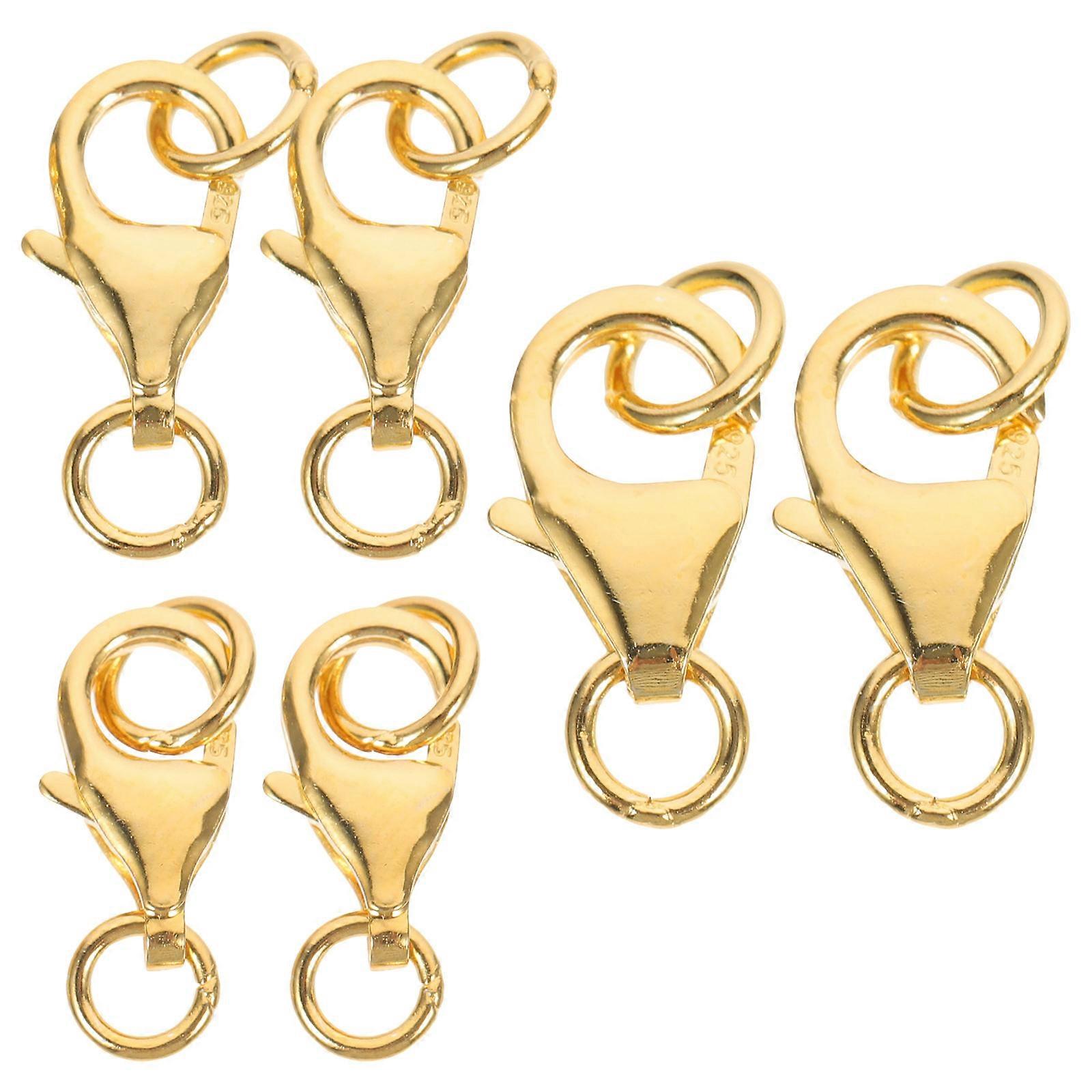 6pcs Durable Lobster Clasps for Jewelry Making – Easy to Use Plated Claw Connectors for Necklaces & Bracelets