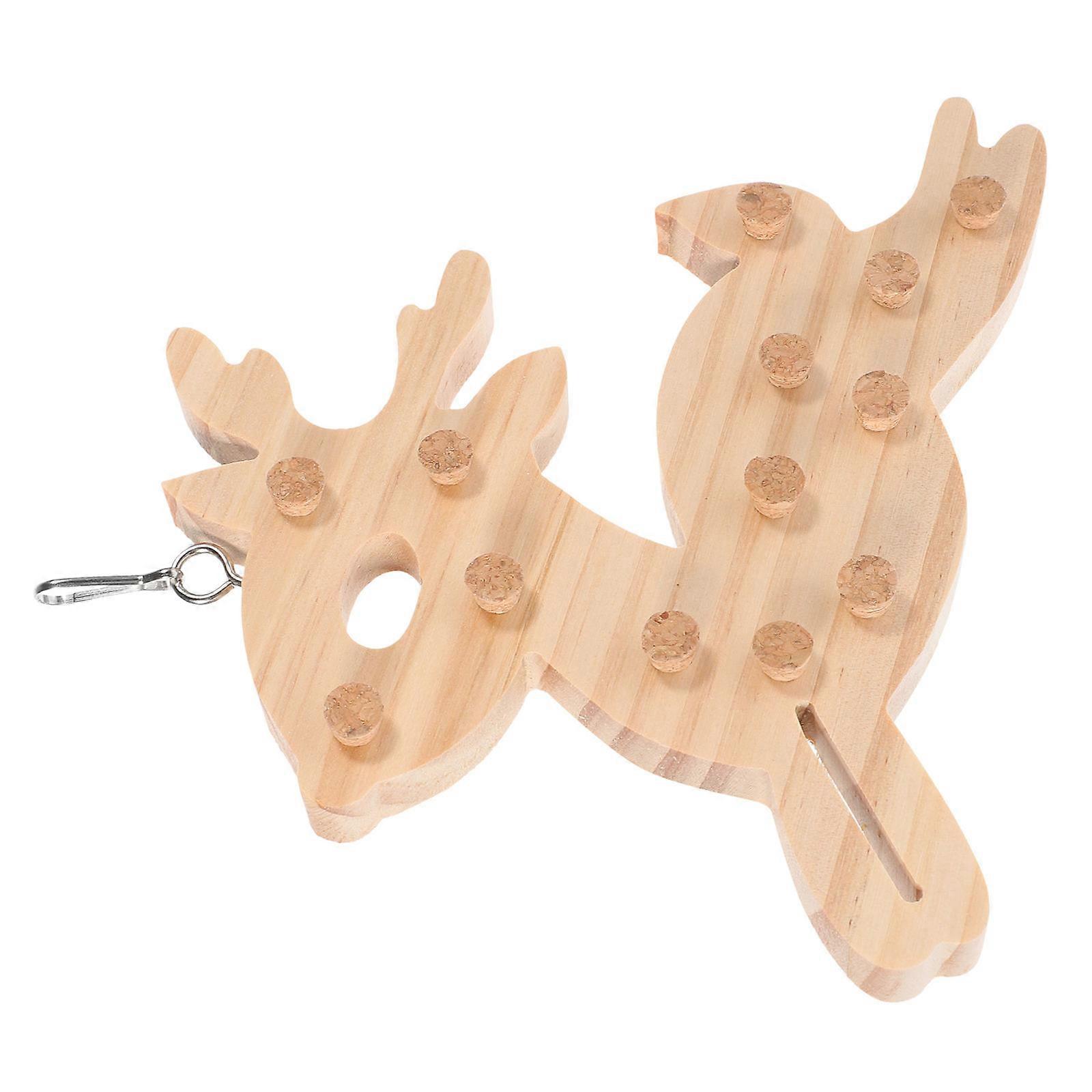 Sturdy Softwood Cockatiel Bird Chewing Toy with Hook for Cage Hanging – Durable Parakeet Plaything for Physical Activity and Entertainment
