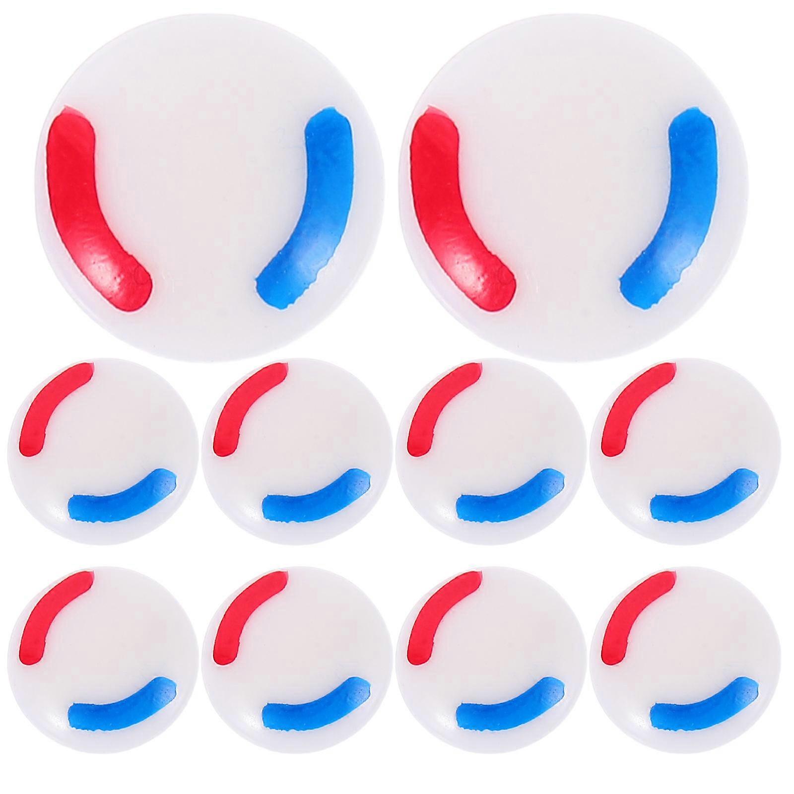 Commercial Spaces Hot Cold Water Indicators Plastic Faucet Handle Covers Aesthetic Design 10Pcs