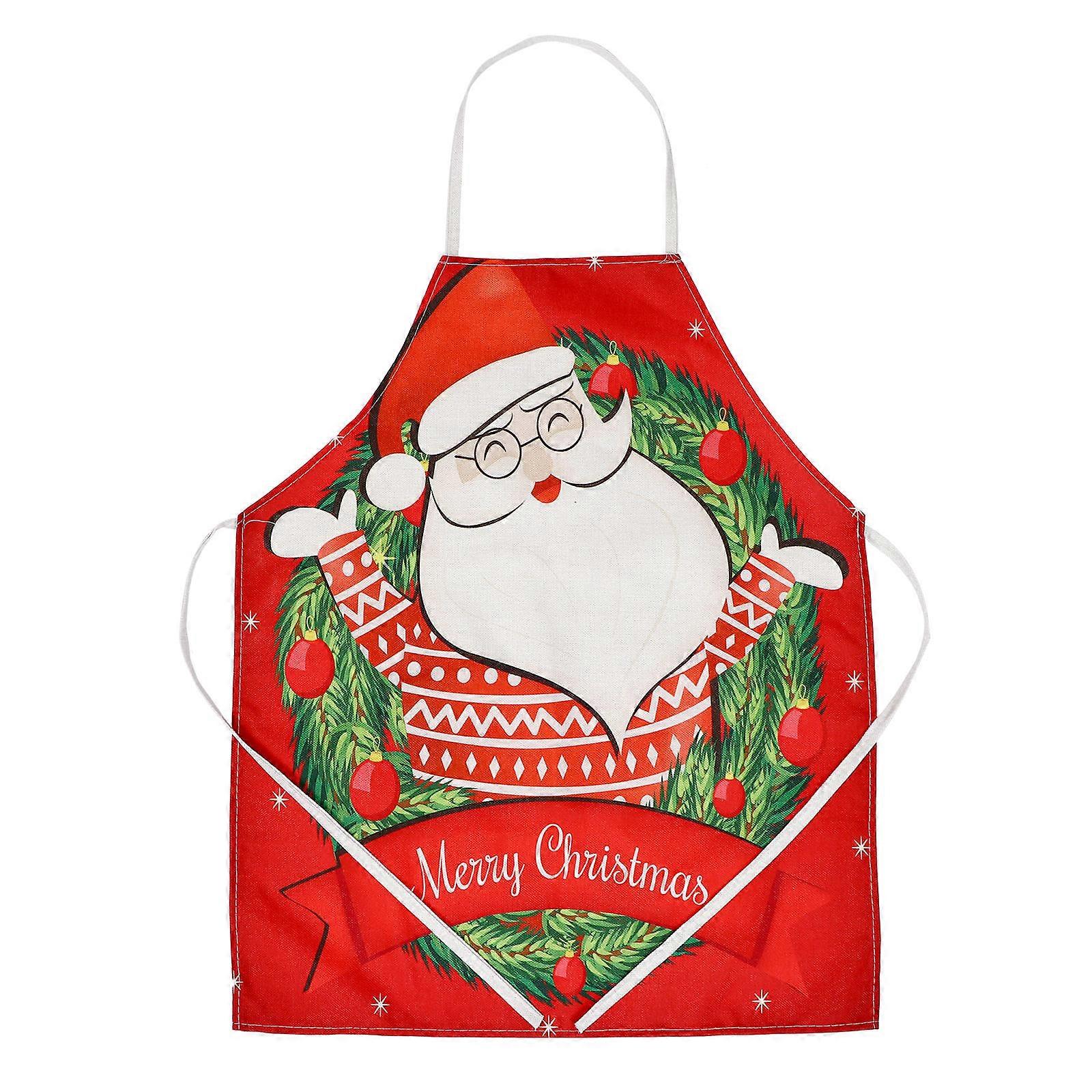 Character Apron Christmas Elements Home Decorative Red 1Pc