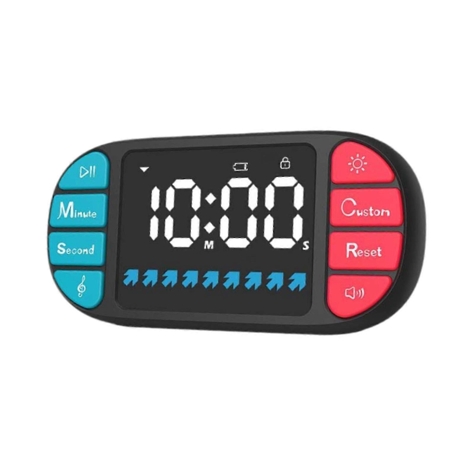 3 in 1 Clock with Visual Timer LCD Time Reminder for Teaching and Kitchen Use