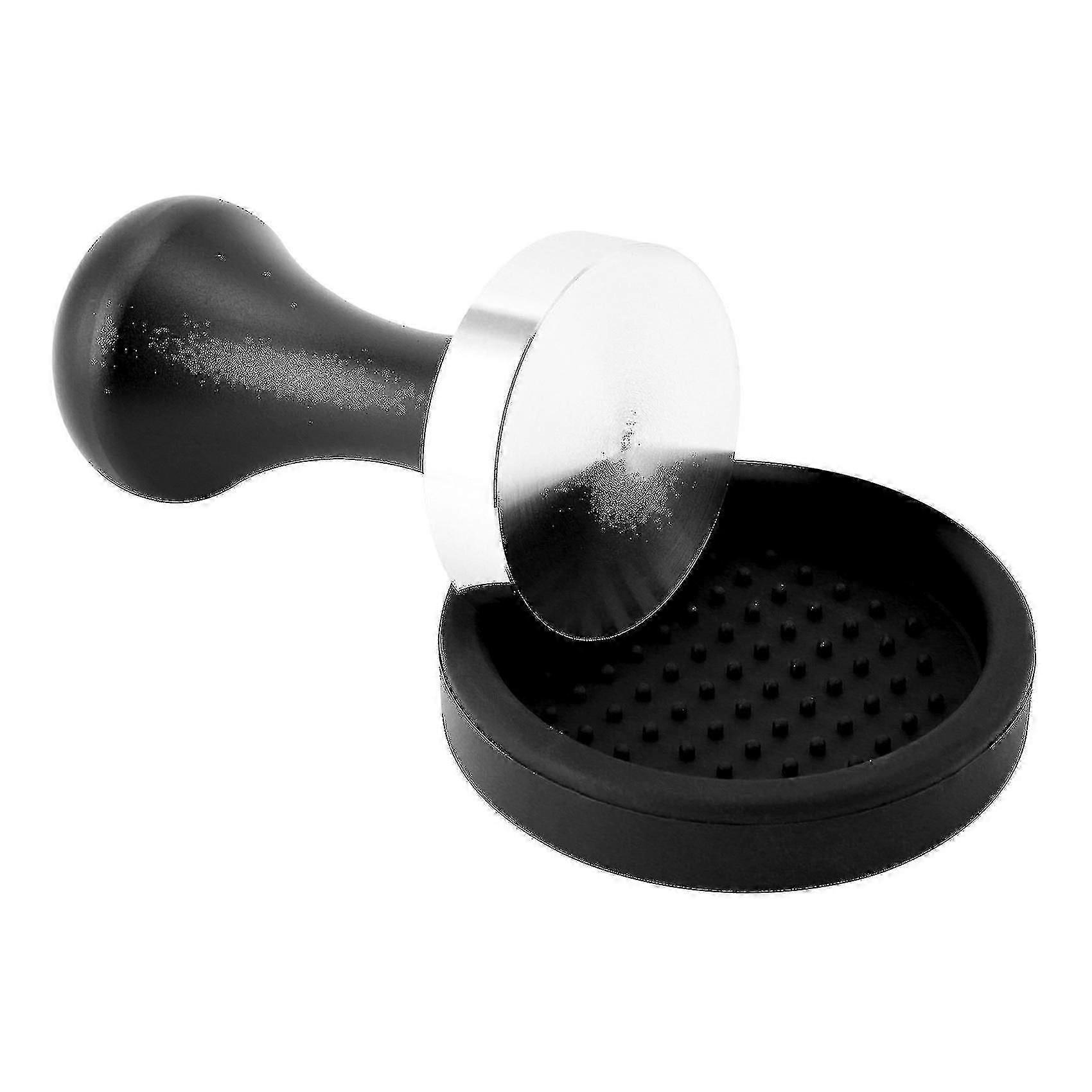 kaffe tamper sett, espresso stempel med flat rustfritt stål base