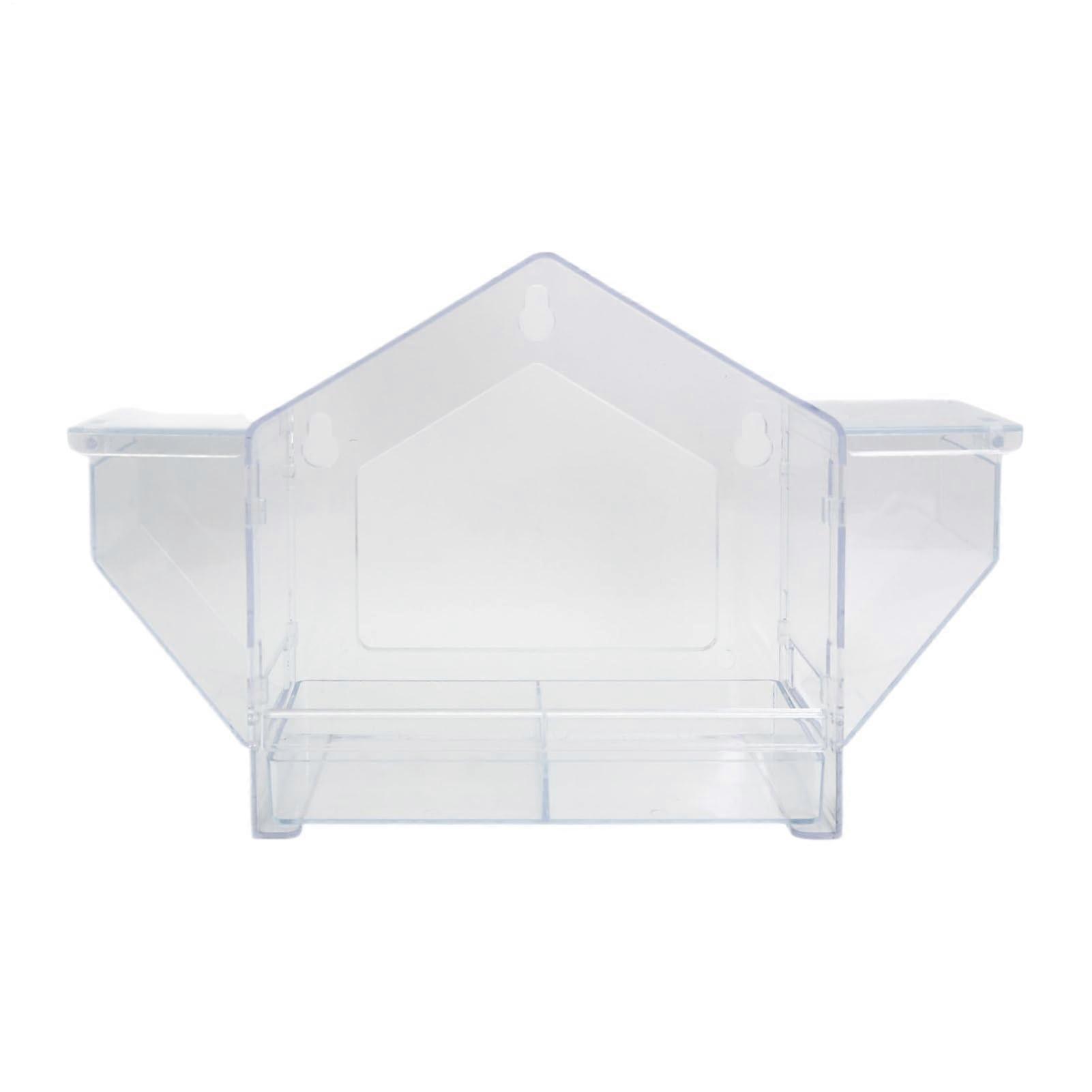bird feeder for window, acrylic, transparent, with suction cups