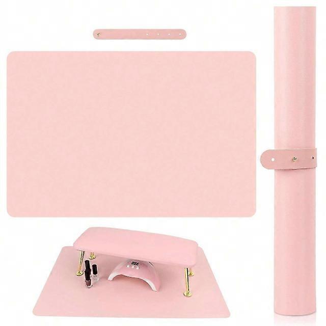 Foldable Manicure Mat,Solid Color Art Table Mat PU Leather Armrest Cushion Waterproof Mouse Pad Studio Office Mat