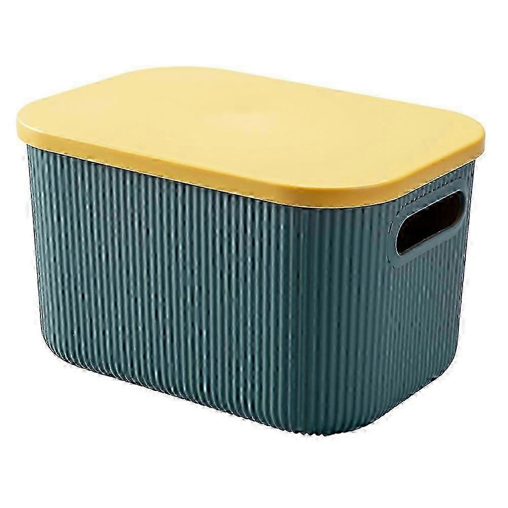 1pc Plastic Sundry Container Household Organizing Box with Lid Storage Holder
