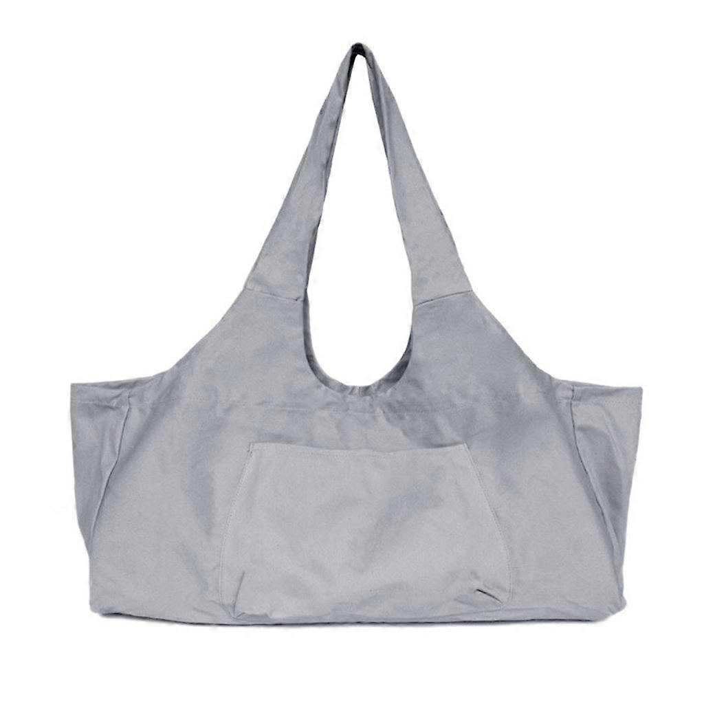 Portable Mat Storage Bag Foldable Multi Functional Shoulder Tote Light Grey