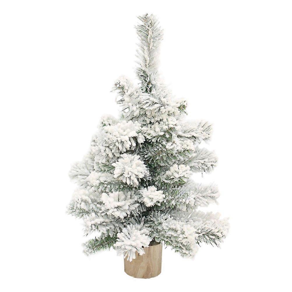 1 Pc Christmas Tree Decorations Snowing Tree Ornament for Desktop (White)