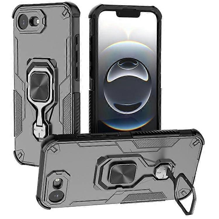 Bulk Purchasing Compatible For iPhone 16e Case Rotatable Ring Kickstand PC + TPU Shockproof Phone Cover