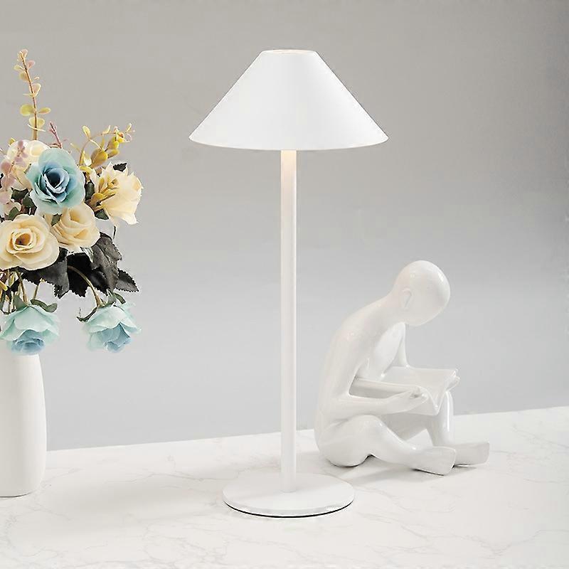 Iron Table Lamp Touch Control 3 Brightness Adjustable Bedroom Bedside Night Light