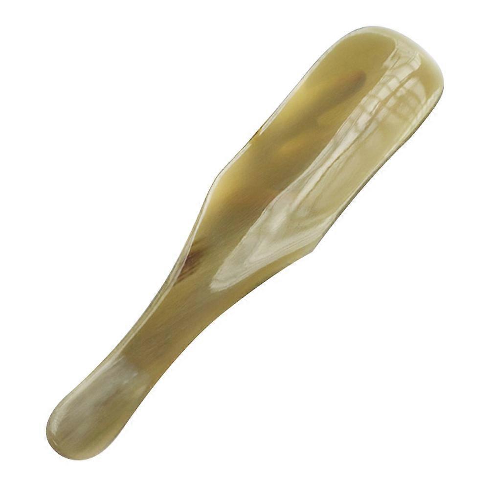 Portable Shoehorn with Smooth Surface for Easy Shoe Wearing at Home or Travel Khaki Synthetic Material