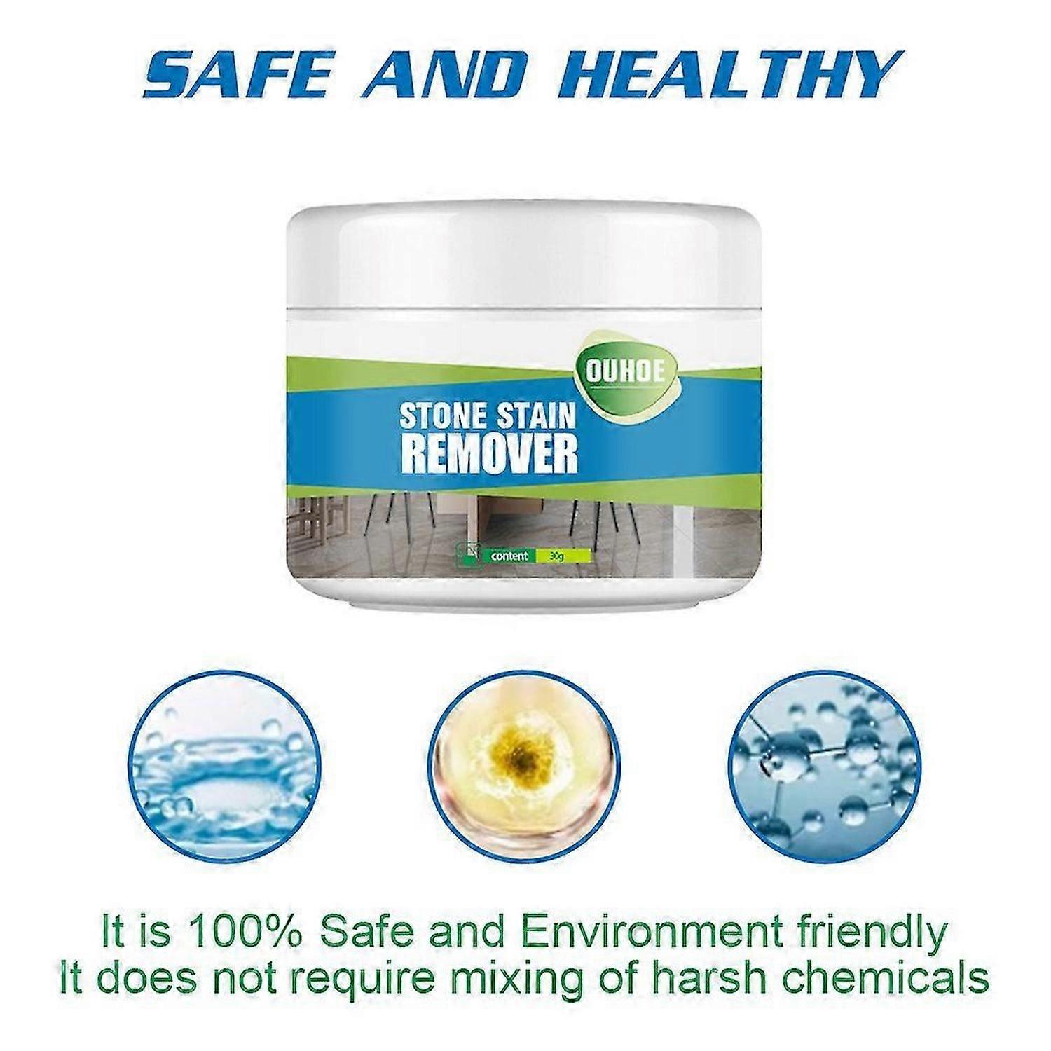 3 قطع 30 جرام مزيل البقع الحجر مسحوق تنظيف الزيت منظف المطبخ