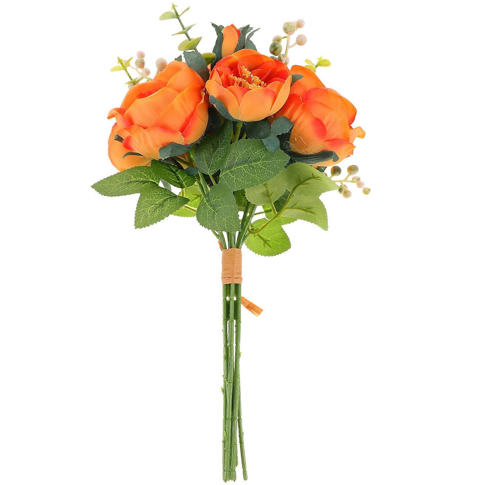 Artificial Flower Bouquets Bridal Bouquets For Wedding Studios Plastic Material 1Pack