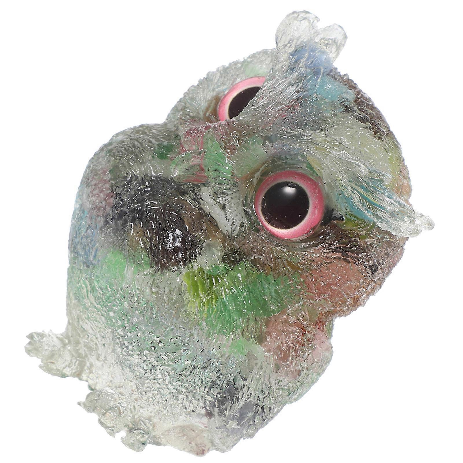 Novel Crystal Owl Owl Shaped Multi 6x5.2cm Simple Design 1 Piece