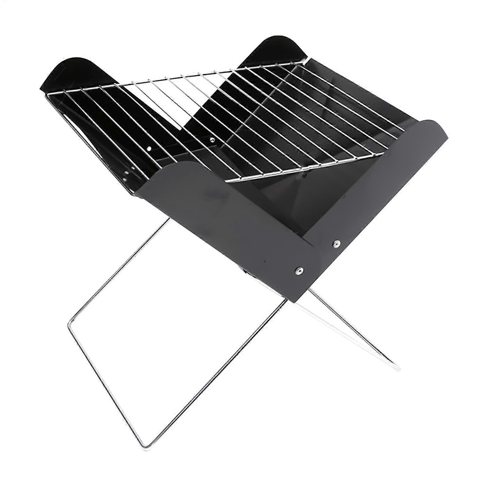 Foldable Grill - Portable Camping Grill for Outdoor Cooking, Compact Desktop Campfire Grill for Patio and Backyard Use